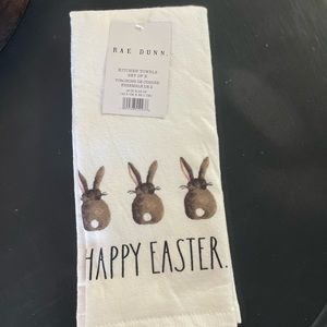 Rae Dunn Happy Easter Tea Towels Set of Two